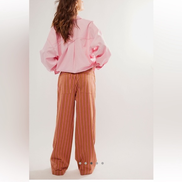 Free People Hudson Canyon Striped Pants Pink - Picture 3 of 3